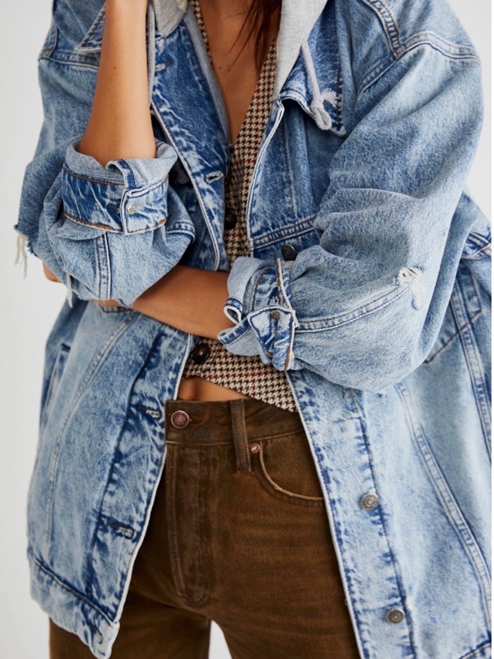 We The Free Flawless Hooded Denim Jacket - Picture 3 of 6